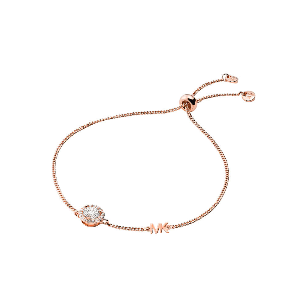 Michael Kors 14ct Rose Gold Plated Sterling Silver Premium Slider Bracelet