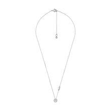 Load image into Gallery viewer, Michael Kors Sterling Silver Premium CZ Round Pendant with Chain