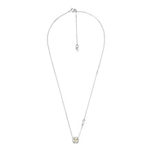 Load image into Gallery viewer, Michael Kors Sterling Silver Premium Pave Cushion Cut Pendant with Chain