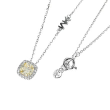 Load image into Gallery viewer, Michael Kors Sterling Silver Premium Pave Cushion Cut Pendant with Chain