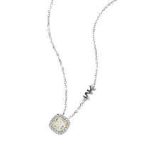 Load image into Gallery viewer, Michael Kors Sterling Silver Premium Pave Cushion Cut Pendant with Chain