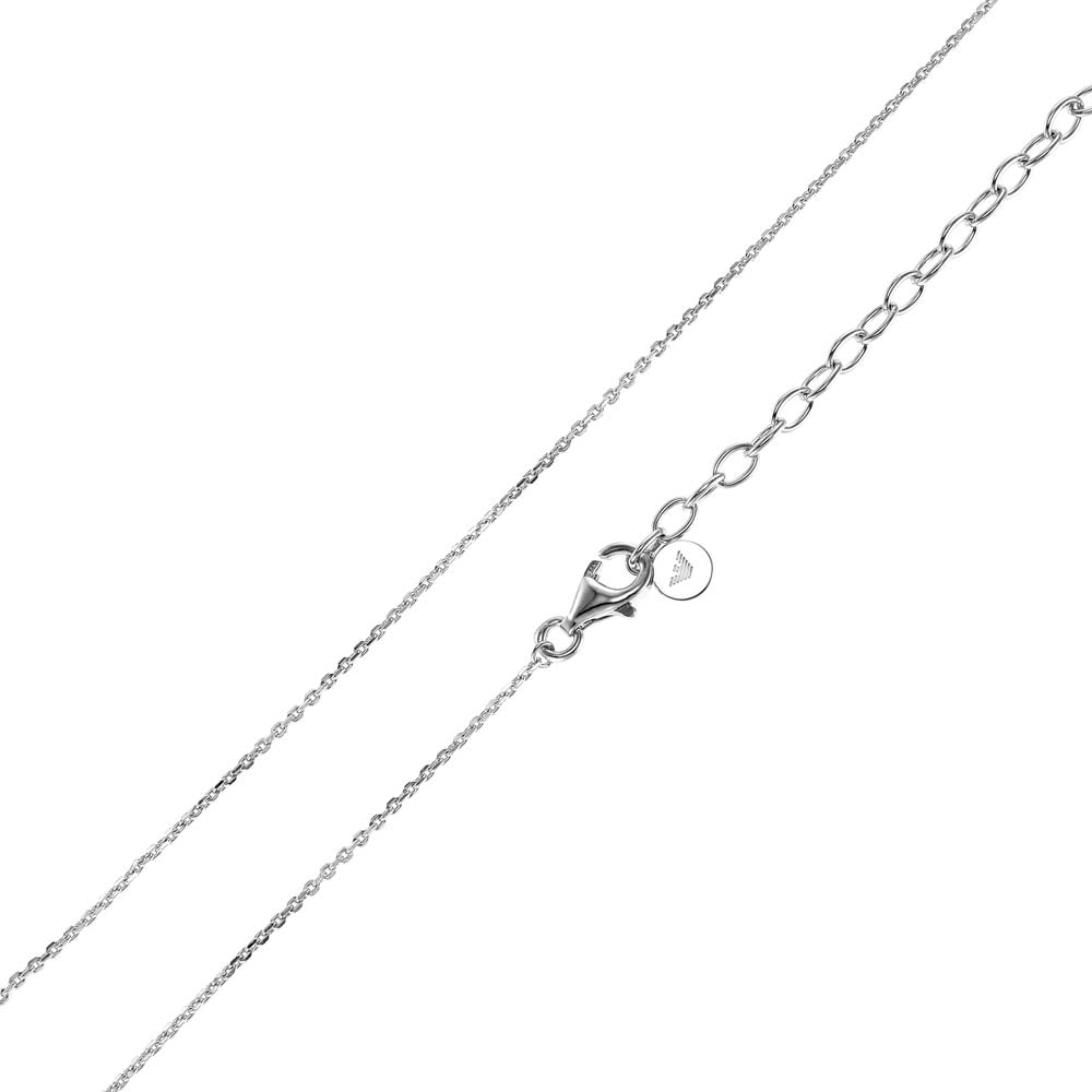 Emporio Armani Sterling Silver Key Basics CZ Pendant On Chain