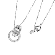 Load image into Gallery viewer, Michael Kors Sterling Silver Premium Interlocking Circle Pendant with Chain