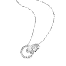 Load image into Gallery viewer, Michael Kors Sterling Silver Premium Interlocking Circle Pendant with Chain