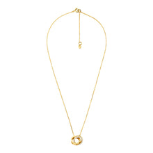 Load image into Gallery viewer, Michael Kors 14ct Yellow Gold Plated Sterling Silver Premium Interlocking Circle Pendant with Chain