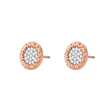 Load image into Gallery viewer, Michael Kors 14ct Rose Gold Plated Sterling Silver Premium Monogram Stud Earring