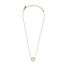 Load image into Gallery viewer, Emporio Armani Rose Gold Plated Sterling Silver Key Basics CZ Pendant On Chain