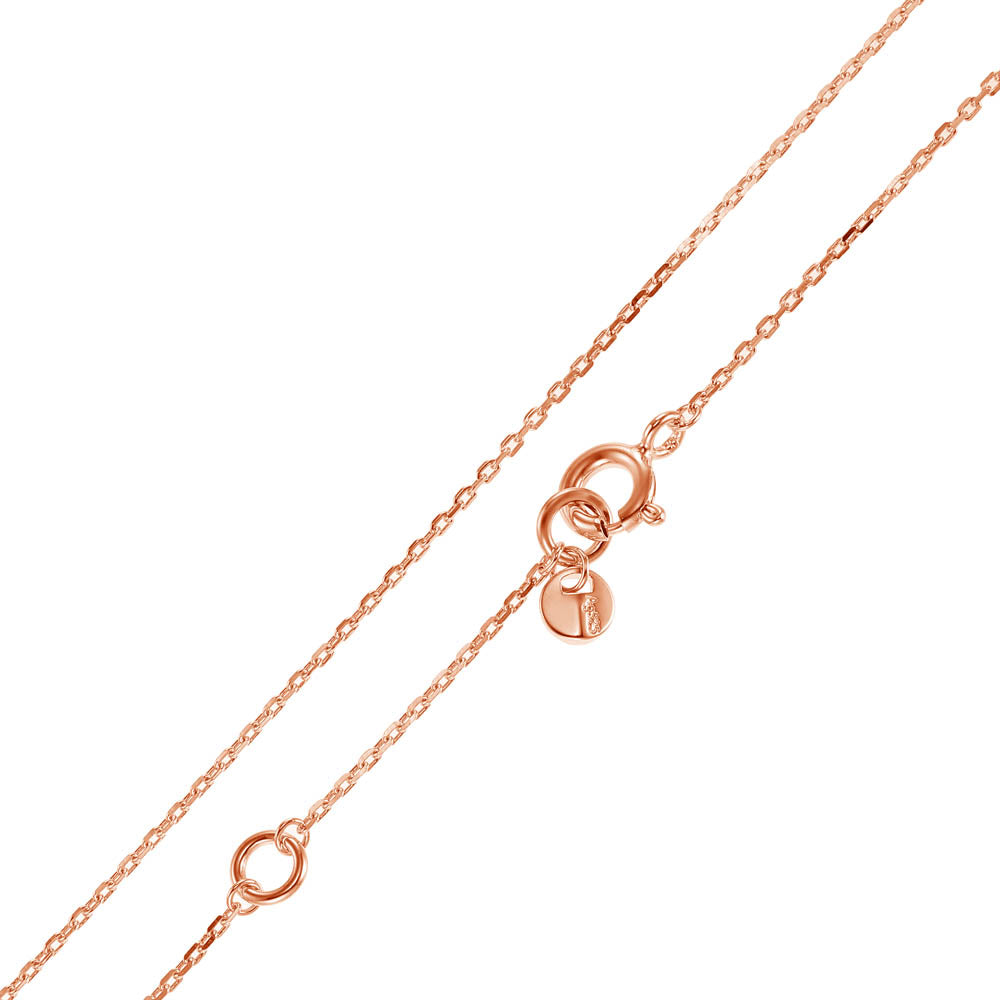 Michael Kors Rose Gold Plated Sterling Silver Premium Tapered Baguette CZ Heart Pendant With Chain