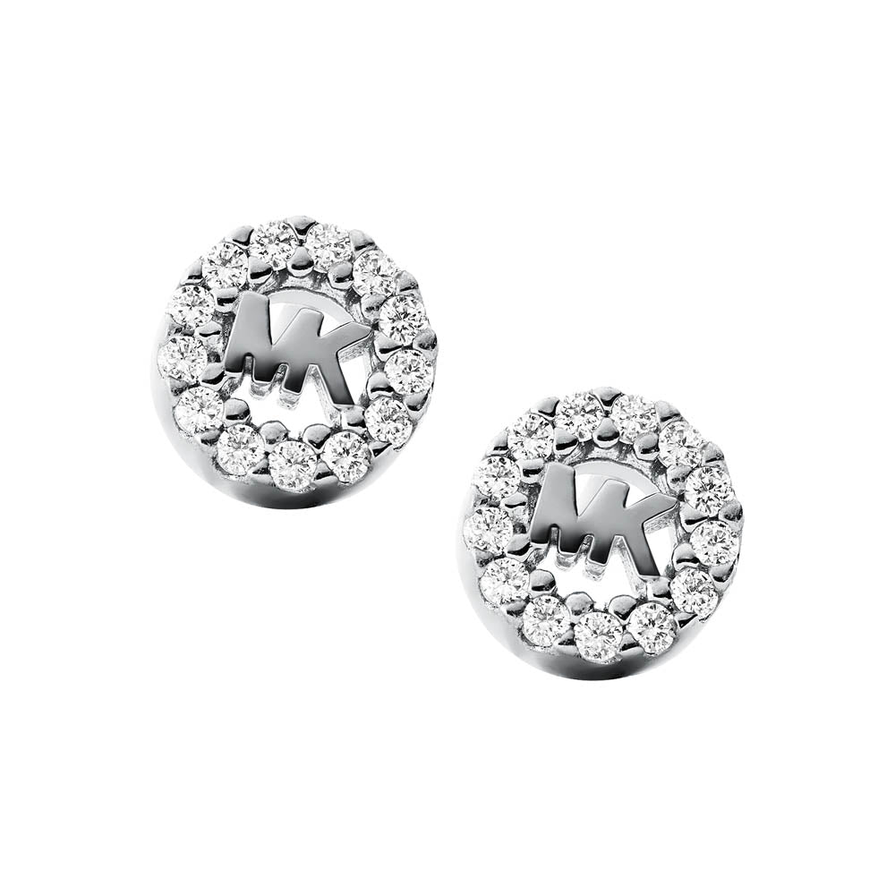 Michael Kors Sterling Silver Premium Logo Stud Earring