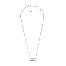 Load image into Gallery viewer, Michael Kors Sterling Silver Premium Pave Empire Link Pendant With Chain