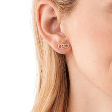 Load image into Gallery viewer, Michael Kors 14ct Rose Gold Plated Sterling Silver Premium Stud Earring