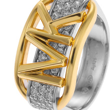 Load image into Gallery viewer, Michael Kors Two Tone Gold Plated Sterling Silver Premium Ring