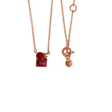 Load image into Gallery viewer, Michael Kors 14ct Rose Gold Plated Stainless Steel Premium Mixed Stone Pendant with Chain