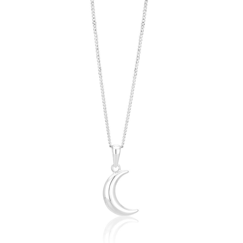 Sterling Silver Crescent Moon Pendant