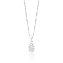 Load image into Gallery viewer, Sterling Silver Zirconia Teardrop Pendant